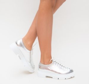 Pantofi Casual Moga Argintii ieftini cu comanda online