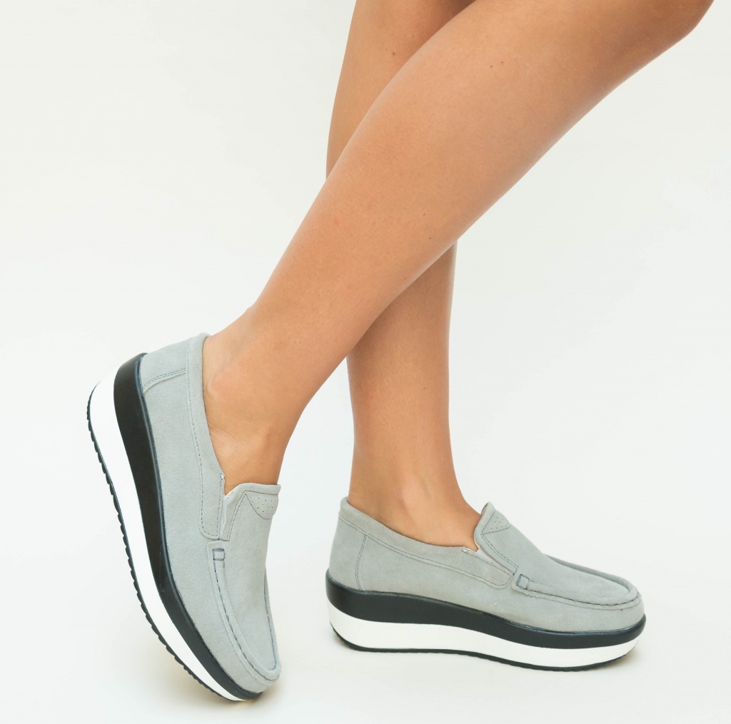 Pantofi Casual Olga Gri ieftini cu comanda online