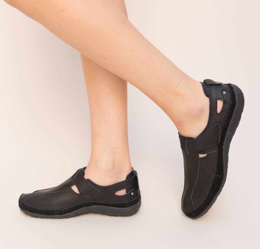 Pantofi dama casual negri lejeri de toamna extrem de confortabili si de stilati Teos