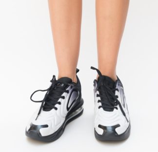 Adidasi comozi gri sport pentru femei realizati din material textil elastic Himax